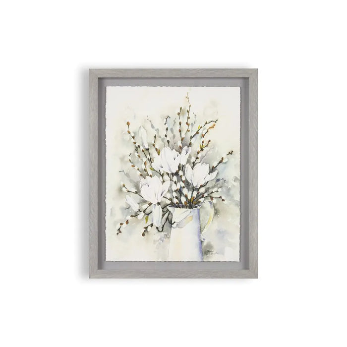 Laura Ashley - Pussy Willow In Vase Framed Print