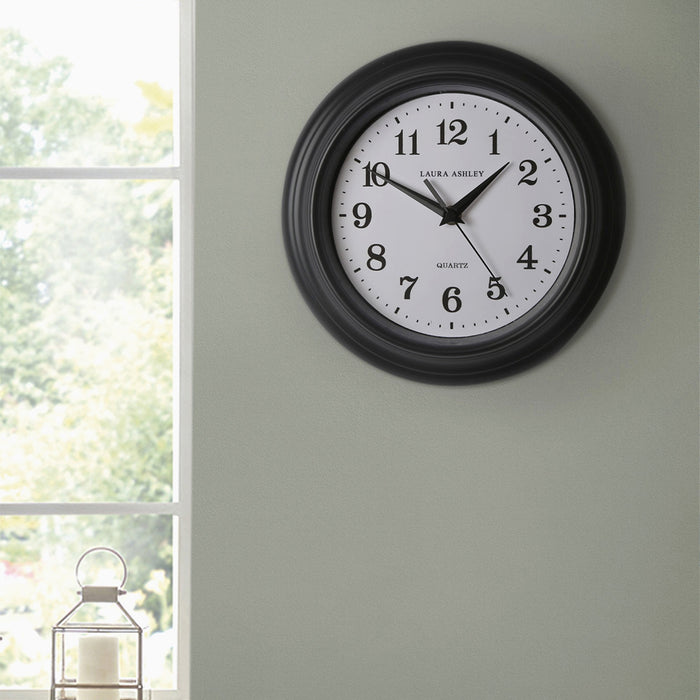 Laura Ashley Wall Clock - Newgale, Charcoal, White
