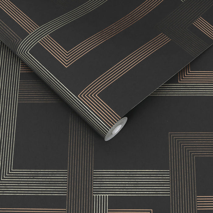 Graham & Brown Entwine Charcoal Wallpaper