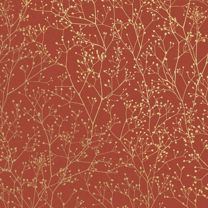 Clarissa Hulse Wallpaper - Gypsophila Paprika & Gold