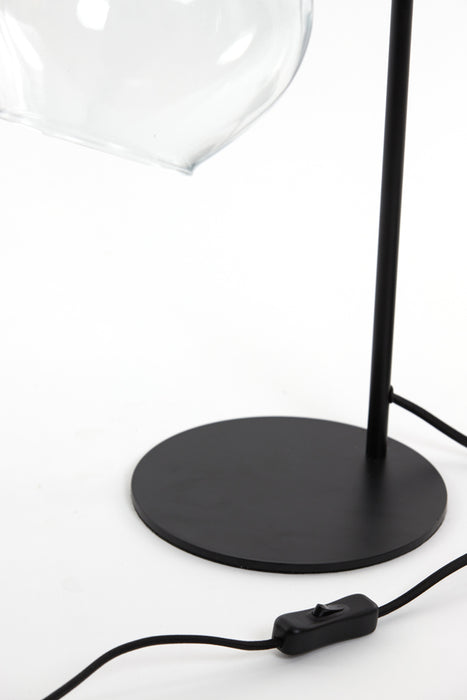 Alina Clear Glass & Matt Black Metal Table Lamp - Decor Interiors -  House & Home