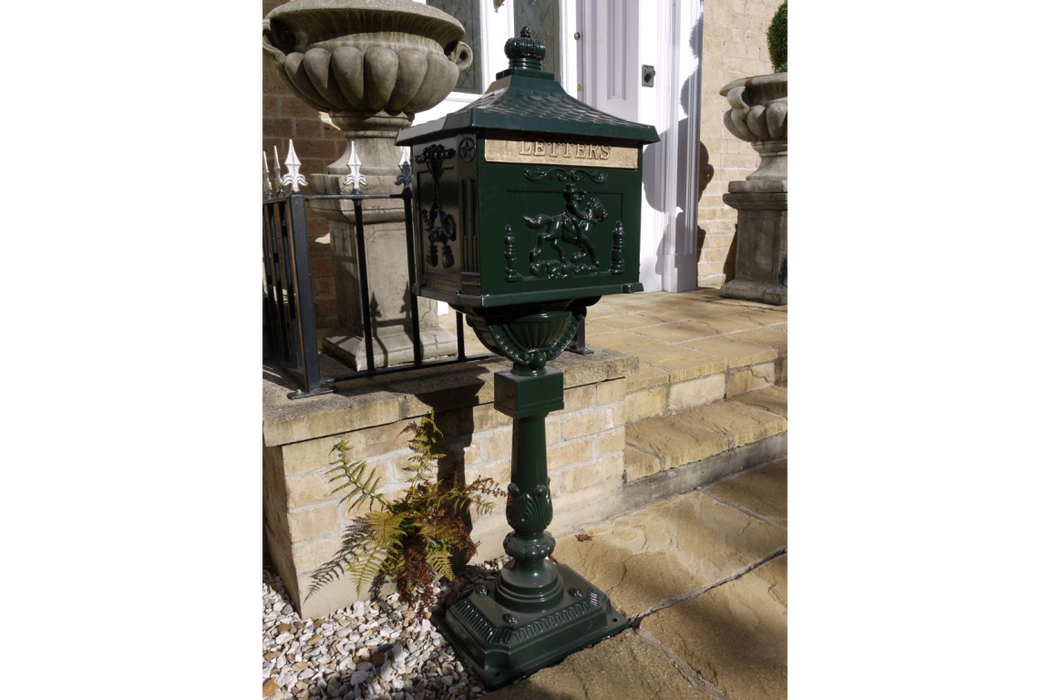 Aluminium Green Post Box - Outdoor (Out Of Stock)