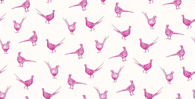 Wallpaper By Joules - Flirty Pheasants Pink