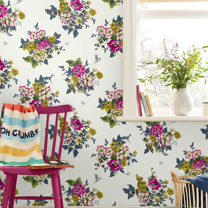 Wallpaper By Joules - Floral Creme