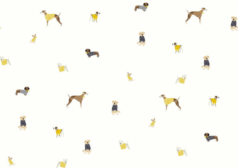 Wallpaper By Joules - Harbour Dogs Creme