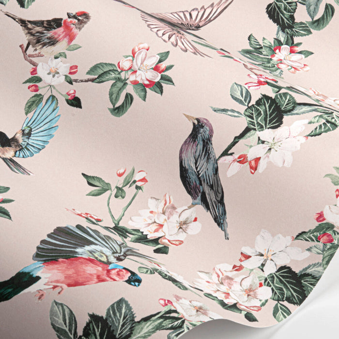 Wallpaper By Joules - Handford Garden Birds Antique Creme