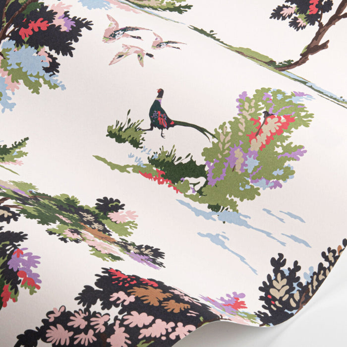 Wallpaper By Joules - Woodland Scene Dawn Grey