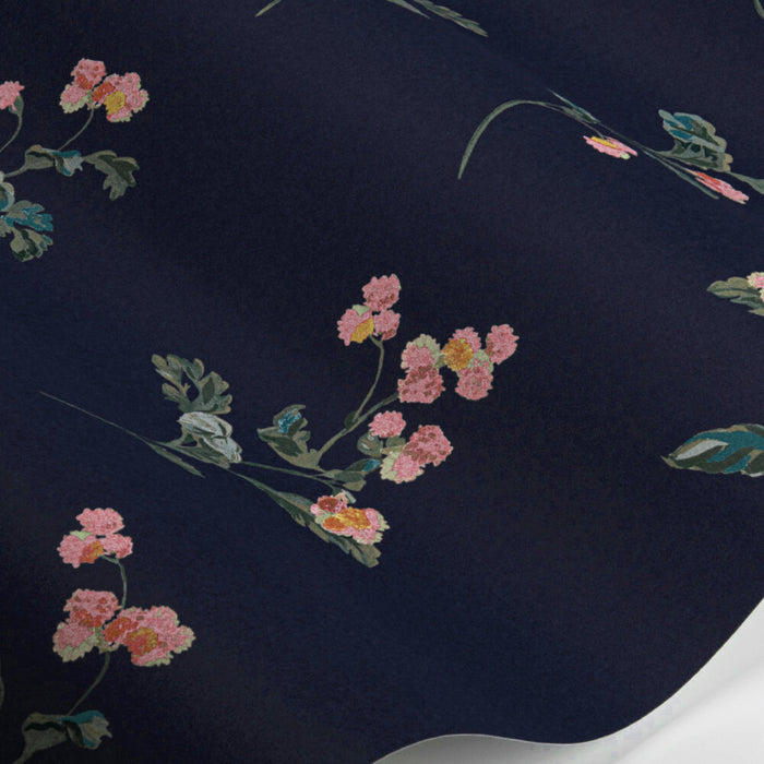 Wallpaper By Joules - Swanton Floral Midnight Navy Walllpaper