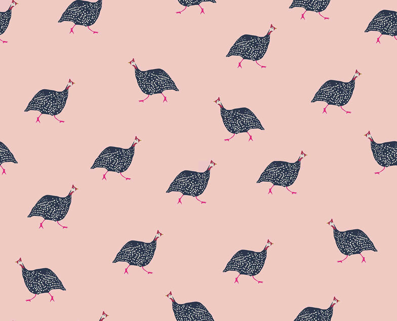 Wallpaper By Joules - Guinea Fowl Blush Pink