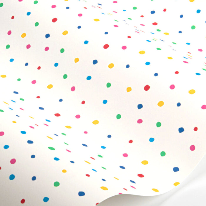 Wallpaper By Joules - Lynx Multi Spot White / rainbow