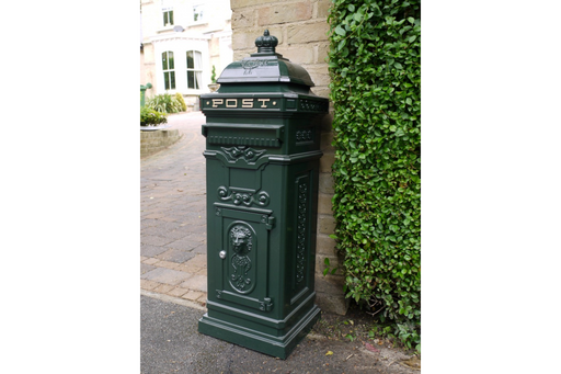 Ornate Green Metal Post Box - Outdoor - Decor Interiors -  House & Home