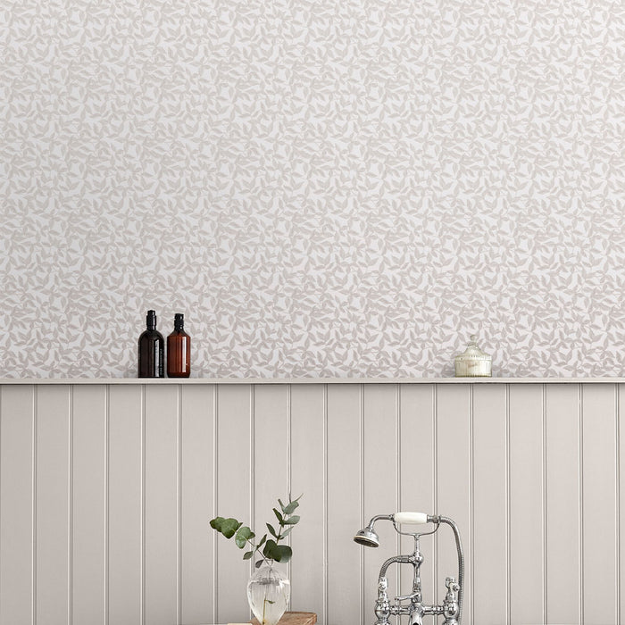 Laura Ashley Erwood Wallpaper - Dove Grey