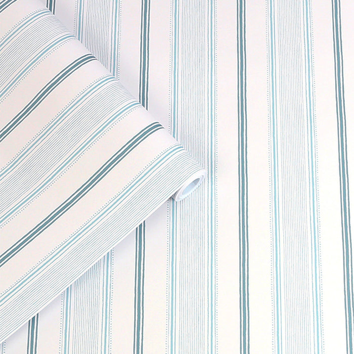 Laura Ashley Heachem Stripe Wallpaper - Seaspray