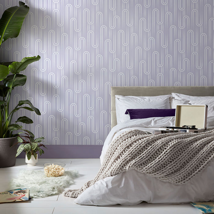 Wallpaper By Envy - Ups N Downs Lavender Walllpaper