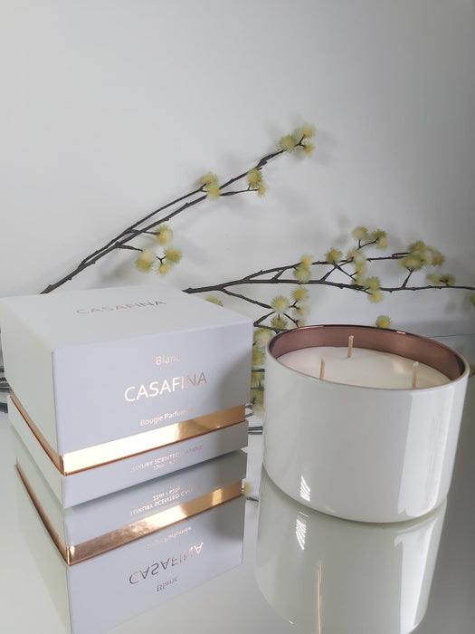Casafina Scented Blanc Rose Damas Candle - 620g