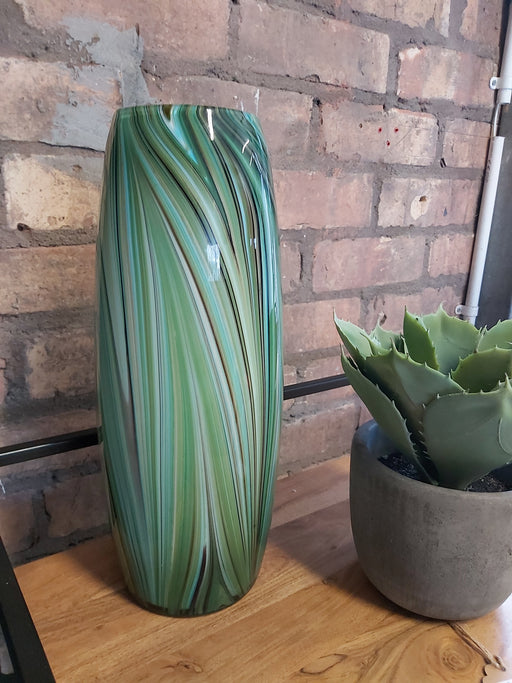 Kira Vase, Green, Glass, Tall
