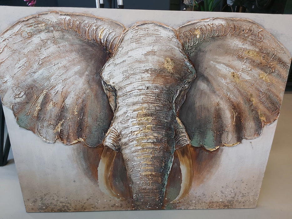 Franklin Hand Painted Elephant - 102 X 127 cms - Decor Interiors -  House & Home