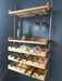 Rustic / Industrial Metal & Wood Wall Wine Rack - 18 bottle - Decor Interiors -  House & Home