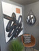 Abstract Monochrome & Burnt Orange Brush Stroke Picture - Decor Interiors -  House & Home