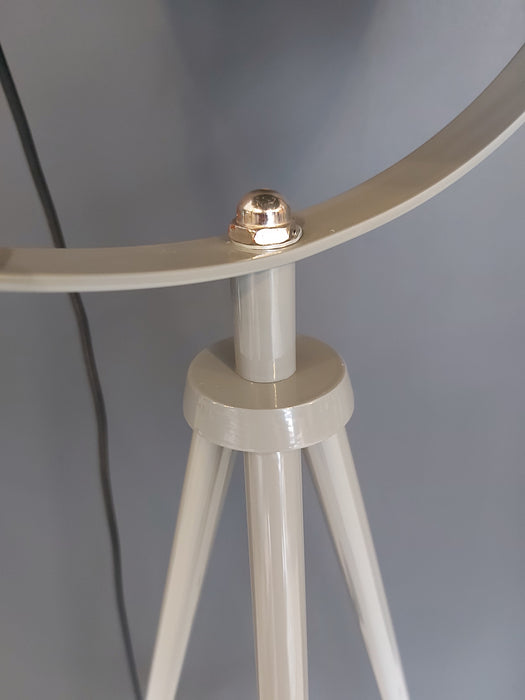 Grey And Silver Diffused Tripod Floor Lamp