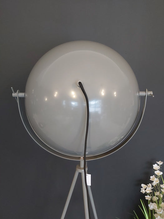 Grey And Silver Diffused Tripod Floor Lamp