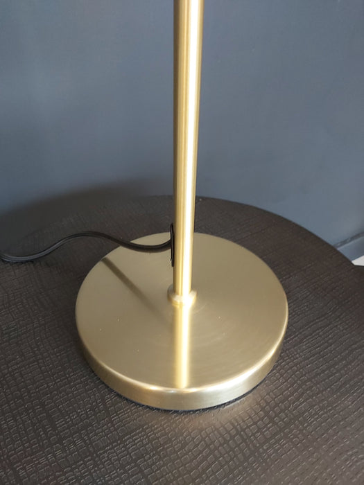 Arabella Smoked Glass Orb & Gold Metal Floor Lamp