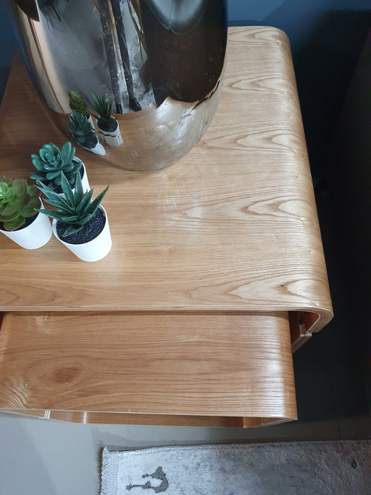 Monaco Nest Side Tables, Modern Curved Oak