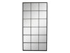 Factory Style Black Metal Window Floor Mirror - 180 X 90 cms - Decor Interiors -  House & Home