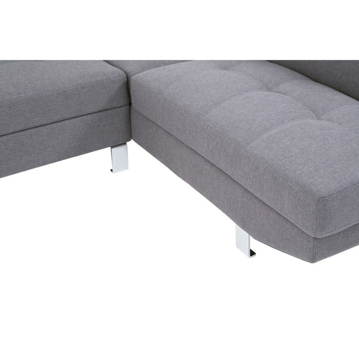 Clements Grey Linen Modular Corner Sofa
