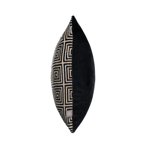 Mosaic Chair & Sofa Cushion -  Black & Beige - 43 X 43 cms