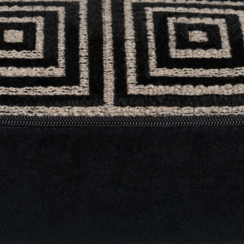 Mosaic Chair & Sofa Cushion -  Black & Beige - 43 X 43 cms