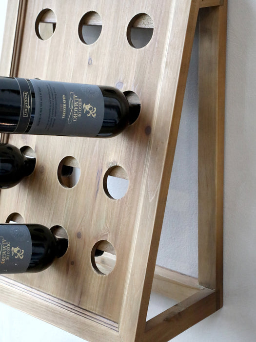 Wooden Wall Mounted Wine Rack - Decor Interiors -  House & Home