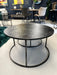 Industrial Nesting Coffee Tables, Distressed Black, Bronze, Metal Finished, Round