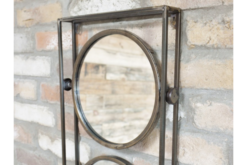 Triple Circle Industrial Metal Mirror - Decor Interiors -  House & Home