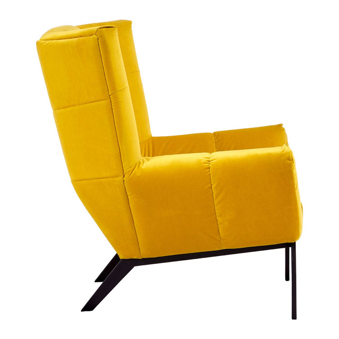 Bella Yellow Fabric Armchair - Decor Interiors -  House & Home