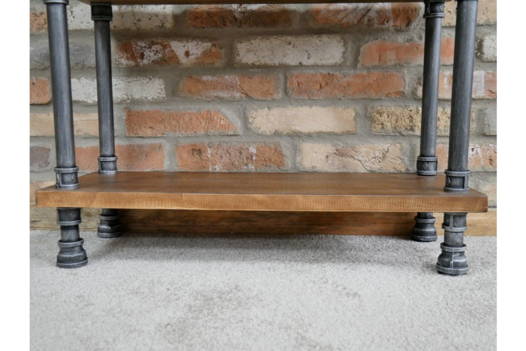 Wood & Metal Industrial Freestanding Floor Pipe Shelving (5) - Decor Interiors -  House & Home