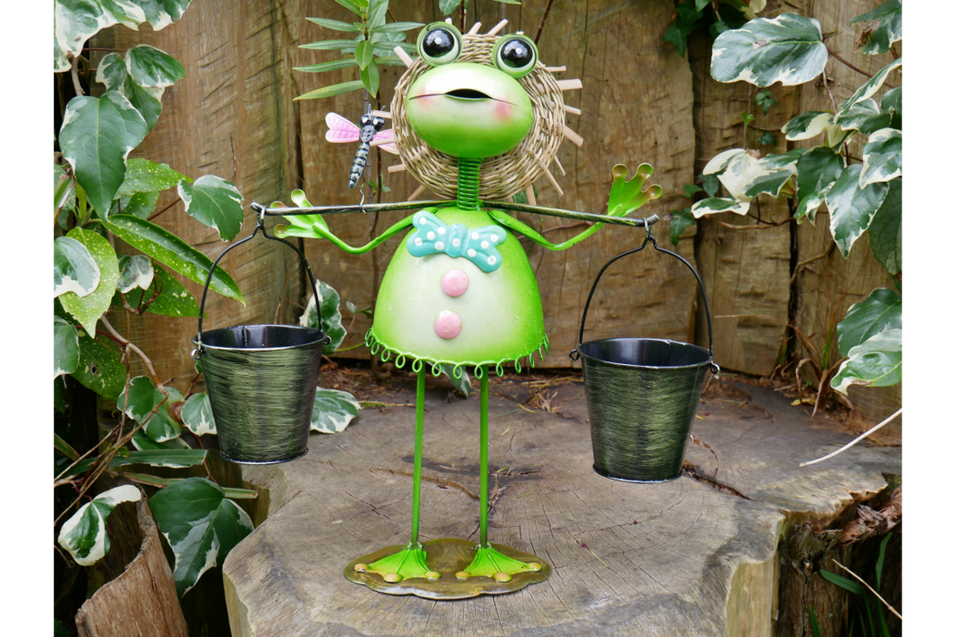 Frog with Two Pot Planters - Decor Interiors -  House & Home