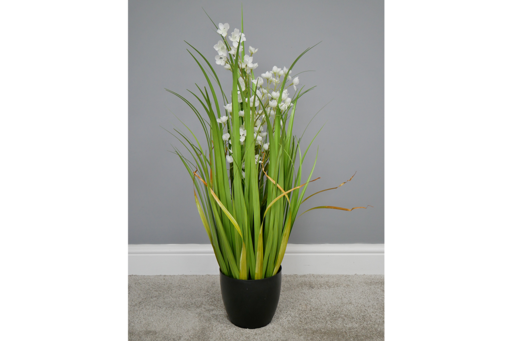 Decor Interiors - Artificial Grass With White Flowers - Decor Interiors -  House & Home