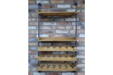 Rustic / Industrial Metal & Wood Wall Wine Rack - 18 bottle - Decor Interiors -  House & Home