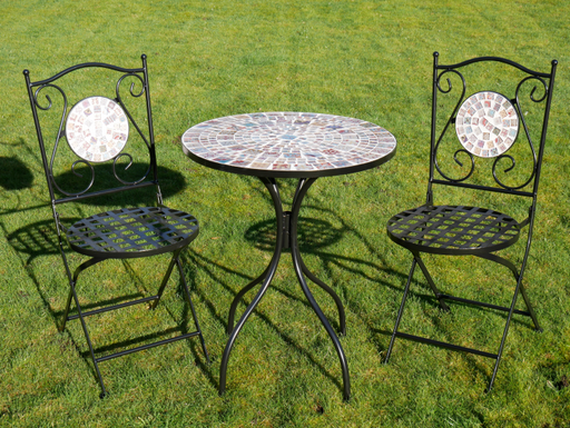 Mosaic Metal Table & Two Chairs - Decor Interiors -  House & Home