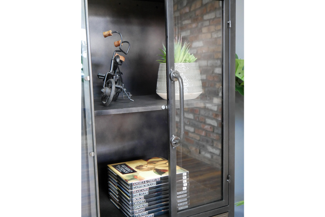 The Works - Industrial Metal & Glass Cabinet - Decor Interiors -  House & Home