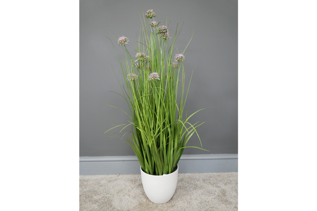 Artificial Grass With Purple Allium - Decor Interiors -  House & Home