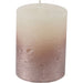 White Pillar Candle With Metallic Pink Ombre 07 X 19 cms - Decor Interiors -  House & Home