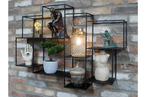 The Works Industrial Black Metal Wall Shelf - Decor Interiors -  House & Home