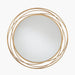 Gold Round Spiral Wall Mirror - 90cms - Decor Interiors -  House & Home