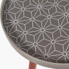Steel Grey Floral Design Tripod Side Table - Decor Interiors -  House & Home
