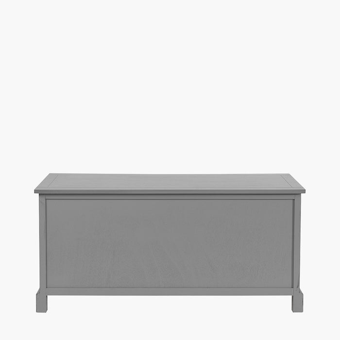 The Shire Grey Wood 3 Drawer 3 Basket Low Unit / Sideboard