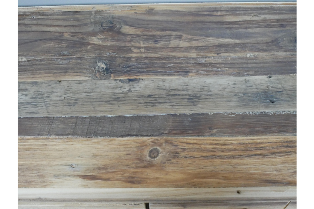 Rustic Wood & Metal Sideboard with Storage