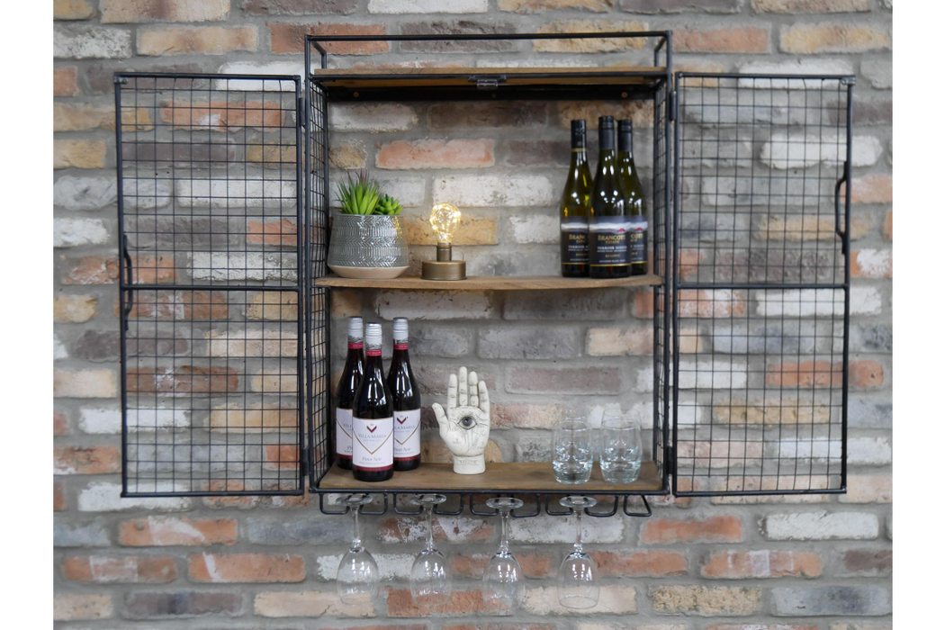 Wall Wine Cabinet/Shelving Unit - Decor Interiors -  House & Home