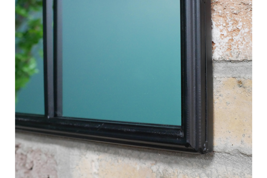 Black Window Arch Wall Mirror - 90 x 61cm - Decor Interiors -  House & Home